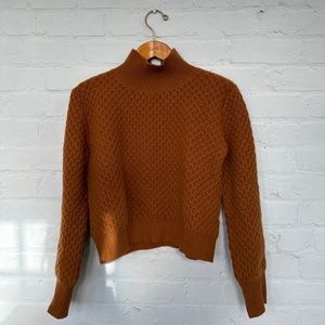 La Ligne Honeycomb Mini Mockneck (Rusty Brown) - Small